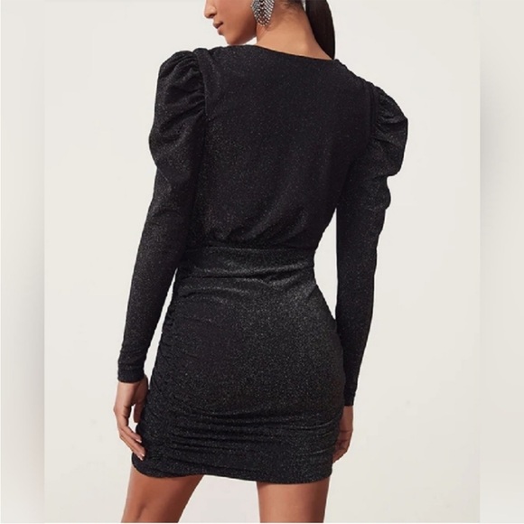 NWT Song of Style Revolve Wren Metallic Mini Dress in Black Sparkle XXS - Picture 3 of 8